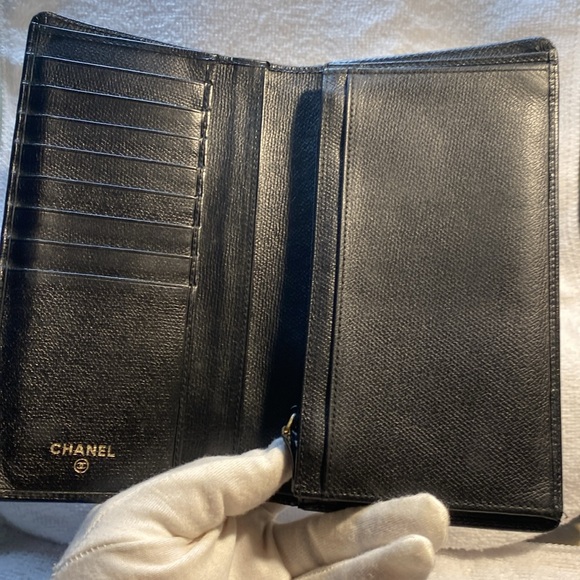 Chanel Blk CC Button Long Wallet w box & authentication card - Rare vintage - Picture 6 of 11